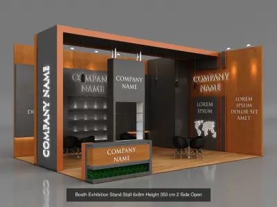 5 Exhibition Stand Stall Booth 3D model Collection 3D Model Pack get
