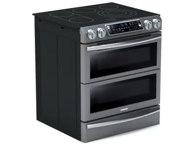 Samsung Slide-In Electric Flex Duo Range With Dual Door 3D model