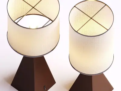 Table lamp with light bulb 3D print model