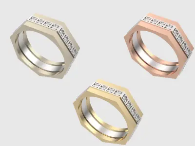 Lucky Heptagon Wedding Ring JDBCo 3D print model
