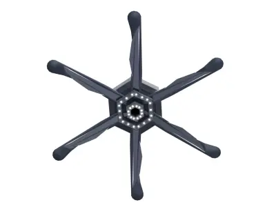 Ceiling fan with LED lighting Low-poly 3D model