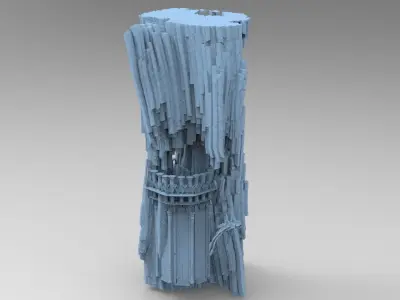 Desert Dune Arrakis tower 3D model
