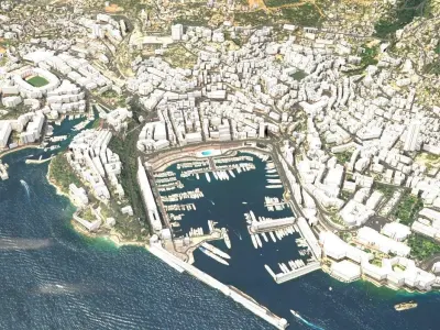 Cityscape Monaco 3D model