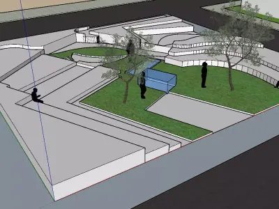 Symbolic public place 3D model