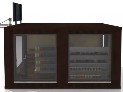 Container Grocery Shop 3D model