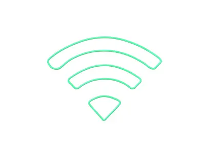 Neon Wifi Symbol v1 003 Low-poly 3D model