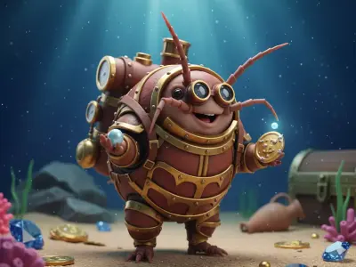 Steampunk Isopod Explorer 3D print model