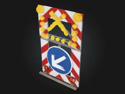 Arrow Traffic Sign  Clear Direction for Road Safety 3D model