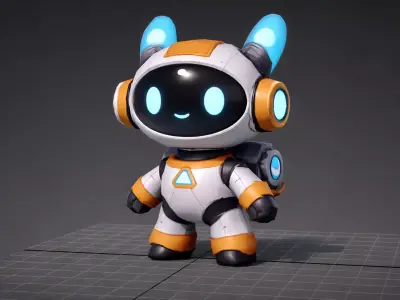 Low Poly Robot Character Low-poly 3D model
