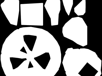 stylized Floating Islands Desert  Low-poly 3D model Low-poly 3D model