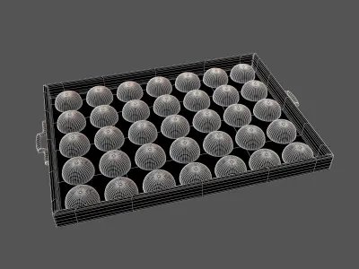 Lucky Buns with Baking Pans v1 002 Low-poly 3D model