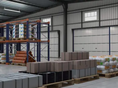  Warehouse Interior and Exterior PBR StemCell 