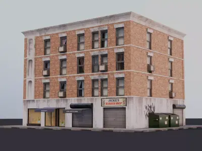 Building 02 Low-poly 3D model