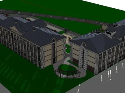 vacation spot-Resort-Fashion Leisure Hotel-088 3D model