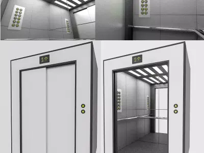 3D Elevator - Low-poly 3D model