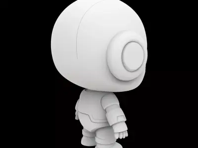 Cute Chibi Robot Figurine 3D Print Model 3D print model
