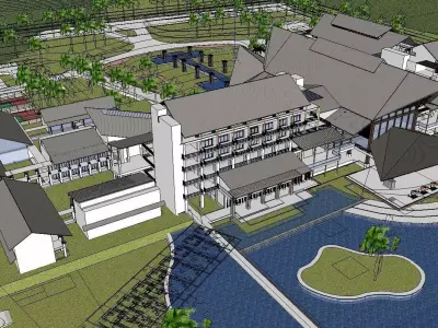 vacation spot-Resort-Fashion Leisure Hotel-0239 3D model