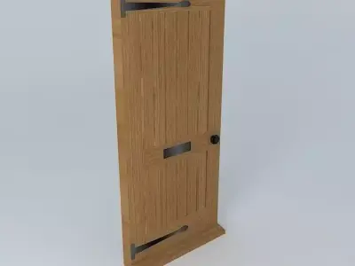 Doors wooden door Free 3D model