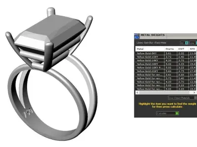 Jewelry ring 406 Free 3D print model