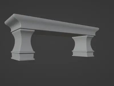 Bench for garden street benches 3D model