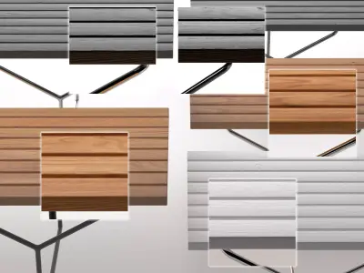 Bertoia Bench Free 3D model