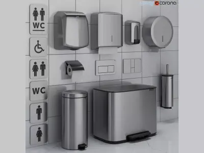 Bathroom accessories set 71 -Jofel -Brabantia -BXG  3D model