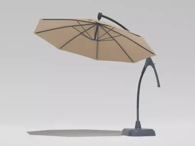 cantilever patio umbrella 3D model