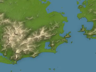 Rio de Janeiro - 3D City Model Low-poly 3D model