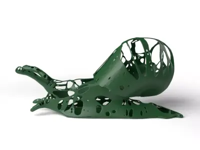 Snail Dust Voronoi Low-poly 3D model