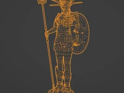 Sun Goddess Inanna Low-poly 3D model