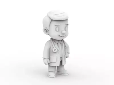 Cartoon Doctor 3D Printable 3D print model purchase