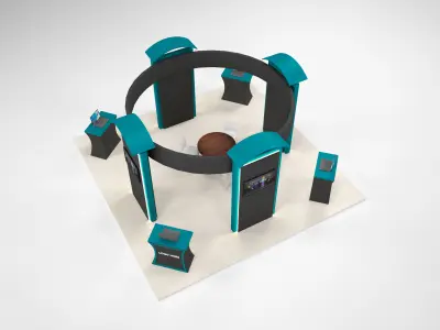 Exhibition Stand Booth Size 6x6 m 3D model