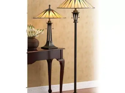 Finchamp Tiffany Floor Light Lamp 3D model