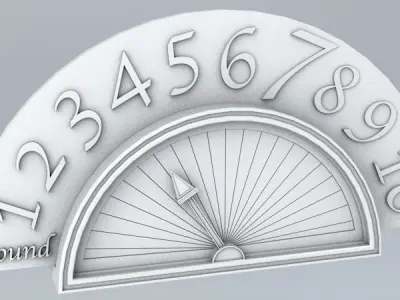 Fancy Elevator Mechanical Level Signal 3D model