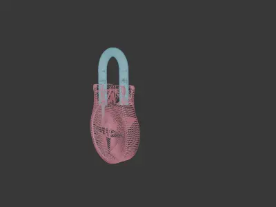 Rusty Basic Lock Low-poly 3D model