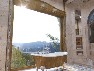 Bathroom in a Provance style 3D model