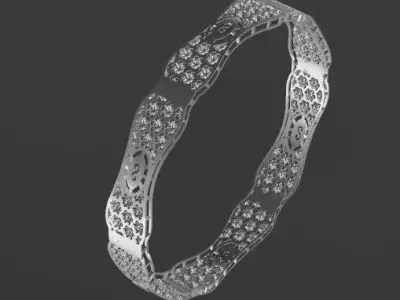 1362 Vaulted Pavilion Bangle 60MM-8gm 3D print model