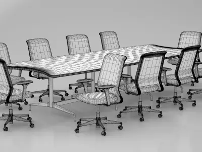  Conference Meeting Room Furniture 06 3D model