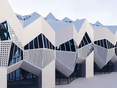 Futuristic building 11 3D model