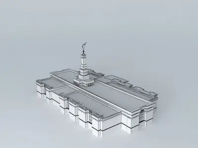LDS. Veracruz Mexico Mormon Temple, 93rd operating temple Free 3D model