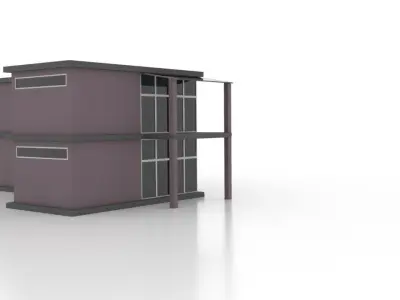 City police station 3 Low-poly 3D model