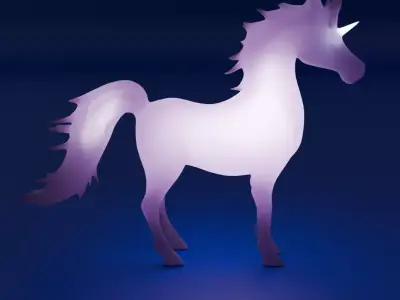 Unicorn indirect lighting Low-poly 3D model