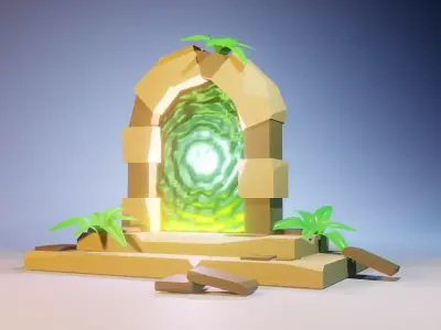 PORTAL door with light in it 3D model