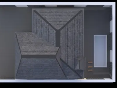 Bungalow roof of house 3D model