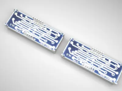 Clock 7 Segmented LED 3D model