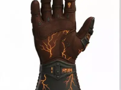 Haunted Jack O Lantern Gauntlet 3D Model Cursed Power Glove Low-poly 3D model
