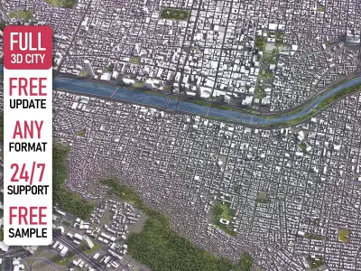 Monterrey - 3D City Model Low-poly 3D model