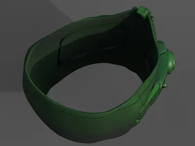 Gas mask respirator scifi futuristic  Low-poly 3D model 4