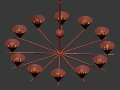 Cleo Large Chandelier 3D model