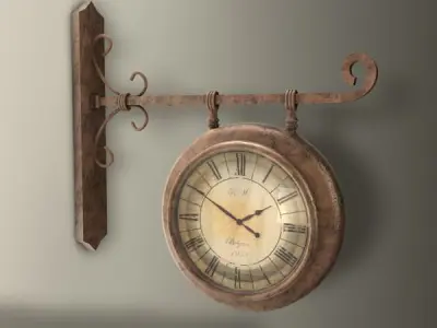 Wall Bracket Clock 3D model